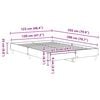 vidaXL Cadre de lit sans matelas ch&ecirc;ne marron 120x200 cm