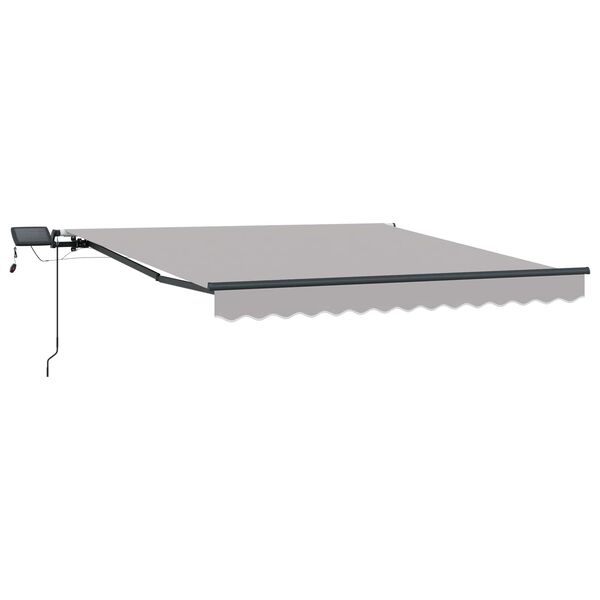 vidaXL Auvent R&eacute;tractable Gris clair 300 x 250 cm tissu
