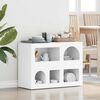 vidaXL Buffet Blanc 80,5 x 35 x 59 cm Bois d'ing&eacute;nierie