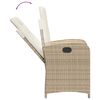 vidaXL Ensemble &agrave; manger de jardin et coussins 9 pcs beige Poly rotin