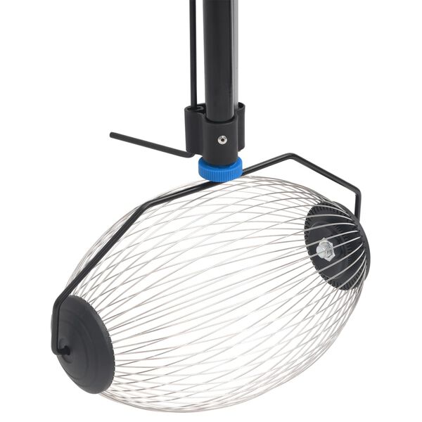 vidaXL Collecteur de noix bleu 127 cm acier