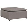vidaXL Module de repose-pieds pour canap&eacute; modulaire Taupe 100 x 100 x 48 cm