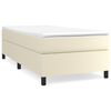 vidaXL Sommier &agrave; lattes de lit avec matelas Cr&egrave;me 80x200 cm Similicuir