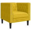 vidaXL Fauteuil Chesterfield jaune velours
