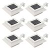 vidaXL Lampe solaire &agrave; LED carr&eacute;e d'ext&eacute;rieur 6 pcs 12 cm Blanc