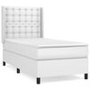 vidaXL Sommier &agrave; lattes de lit avec matelas Blanc 90x190 cm Similicuir