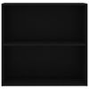 vidaXL Bibliothèque noir 80x30x76,5 cm bois d'ingénierie
