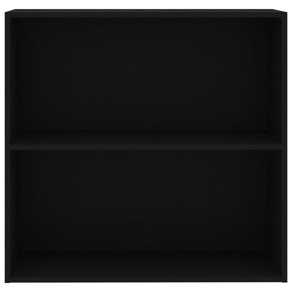 vidaXL Bibliothèque noir 80x30x76,5 cm bois d'ingénierie