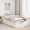 VidaXL Cadre de lit ottoman avec matelas blanc 100x200 cm similicuir