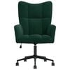 vidaXL Chaise de relaxation Vert fonc&eacute; Velours