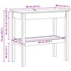 vidaXL Table console avec &eacute;tag&egrave;re Brun Cir&eacute; 80 x 40 x 75 cm Pin massif
