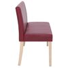 vidaXL Banc 139,5 cm Rouge bordeaux Similicuir