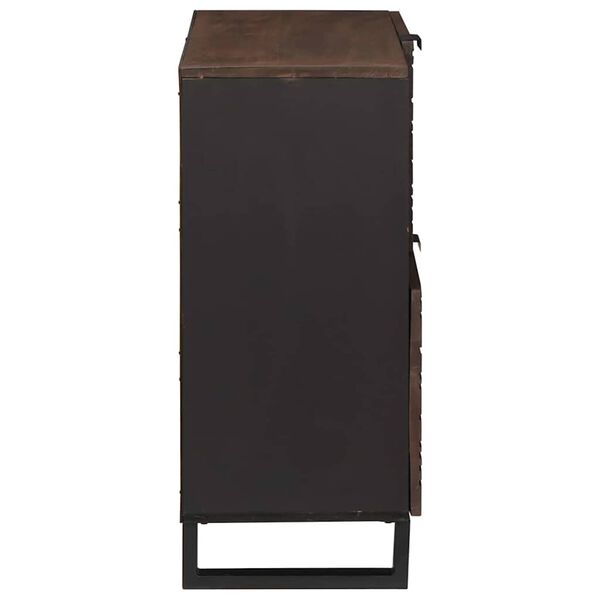 vidaXL Buffet Marron 80 x 33 x 75 cm bois de manguier massif