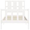vidaXL Cadre de lit sans matelas blanc bois de pin massif