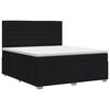 vidaXL Lit boxspring avec matelas Noir 180 x 200 cm Tissu