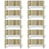 vidaXL Panneaux de bordure de pelouse 10 pcs Bois 60 cm