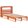 vidaXL Cadre de lit sans matelas cire marron 75x190 cm bois pin massif