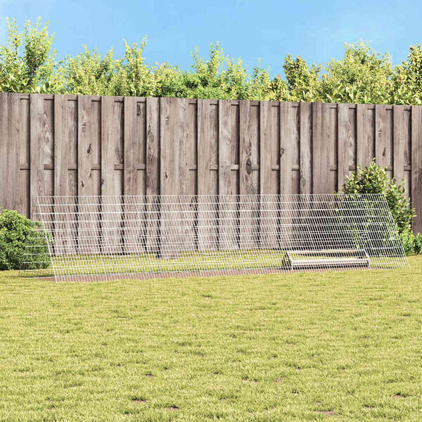 vidaXL Cage &agrave; poules Argent 430 x 100 x 85 cm Acier galvanis&eacute;