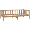 vidaXL Lit de repos et matelas 90x200cm Marron miel Bois de pin massif
