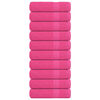 vidaXL Serviettes de bain FROGN 10 pcs rose 100x150 cm 360 g/m²