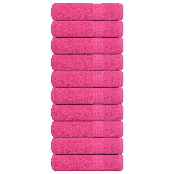 vidaXL Serviettes de bain FROGN 10 pcs rose 100x150 cm 360 g/m²
