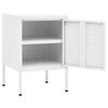 vidaXL Tables de chevet 2 pcs Blanc 35x35x51 cm Acier