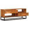 vidaXL Meuble TV Naturel 110 x 30 x 44 cm Bois d'Acacia Massif