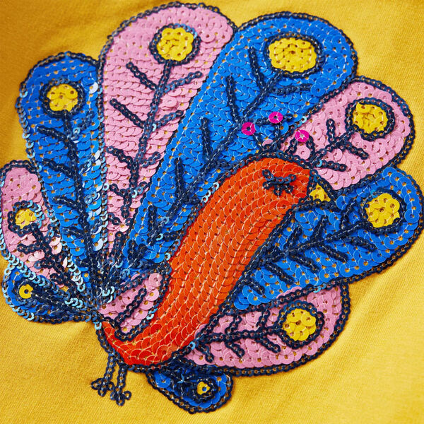 Sweatshirt pour enfants ocre foncé 140