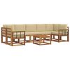 vidaXL Ensemble de canap&eacute;s d'ext&eacute;rieur 8 pc Naturel et Beige