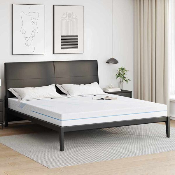 vidaXL Matelas Blanc 180 x 200 cm Tissu jacquard