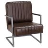 vidaXL Chaise de canap&eacute; cantilever marron d&eacute;lav&eacute; cuir v&eacute;ritable