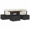 vidaXL Ensemble de canap&eacute; de jardin 5 pc Noir et Cr&egrave;me