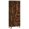 vidaXL Buffet haut Ch&ecirc;ne fum&eacute; 69,5x34x180 cm Bois d'ing&eacute;nierie