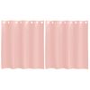vidaXL Rideaux en voile avec &oelig;illets 2 pcs rose 140x140 cm