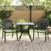 vidaXL Ensemble de tables de jardin 3 pcs Noir Aluminium coul&eacute;