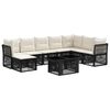 vidaXL Ensemble de canap&eacute; de jardin 9 pc Noir polyrotin