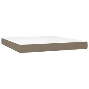 vidaXL Matelas de lit &agrave; ressorts ensach&eacute;s fermet&eacute; moyenne Taupe 180x200x20 cm Tissu