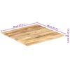 vidaXL Dessus de table Bois de manguier solide 15-16 mm 80x80 cm
