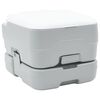 vidaXL Toilette de Camping Gris et blanc 41,5 x 36,5 x 30 cm