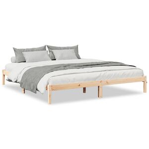 vidaXL Cadre de lit extra long sans matelas 200x220 cm bois massif pin