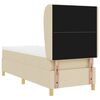 vidaXL Lit &agrave; ressorts avec matelas gris fonc&eacute; 90x190 cm Cr&egrave;me