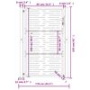 vidaXL Portail de jardin 100x150 cm en acier Corten, design carré