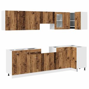 vidaXL Ensemble de 11 meubles de cuisine Lyon en bois d'ing&eacute;nierie