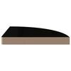 vidaXL &Eacute;tag&egrave;res d'angle flottantes 4 pcs noir brillant 35x35x3,8cm MDF