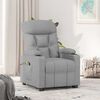 vidaXL Fauteuil de massage inclinable Gris clair Tissu