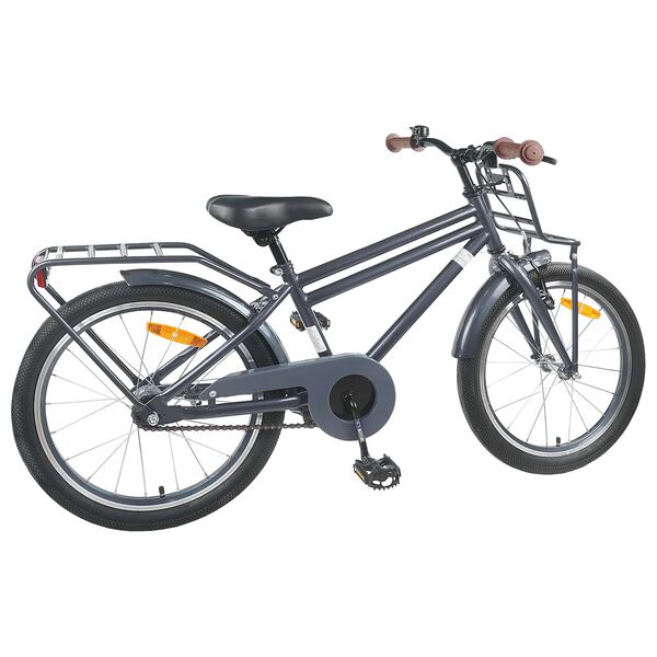 vidaXL V&eacute;lo pour Enfants 18 Pouces pour les 5-7 ans Gris fonc&eacute;