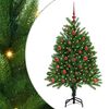 vidaXL Sapin de Noël avec 150 LED avec support Vert 120 cm PE