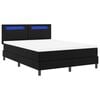vidaXL Lit &agrave; ressorts avec matelas Noir 140 x 190 cm Simili cuir