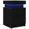 vidaXL Cabinet de chevet 2 pc Ch&ecirc;ne noir 35 x 39 x 55 cm