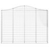 vidaXL Paniers à gabions arqués 11 pcs 200x30x140/160 cm Fer galvanisé